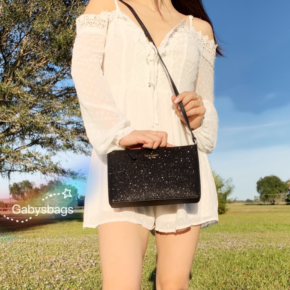 Glitter✨NWT Kate Spade Crossbody Black - Picture 4 of 5